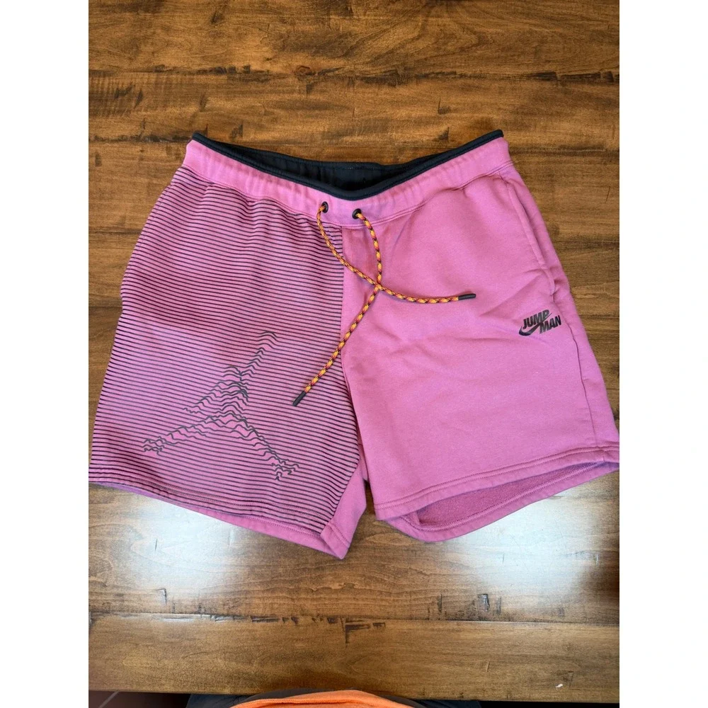 Jordan Jumpman Fleece Shorts Mens XL Pink Graphic Split Design